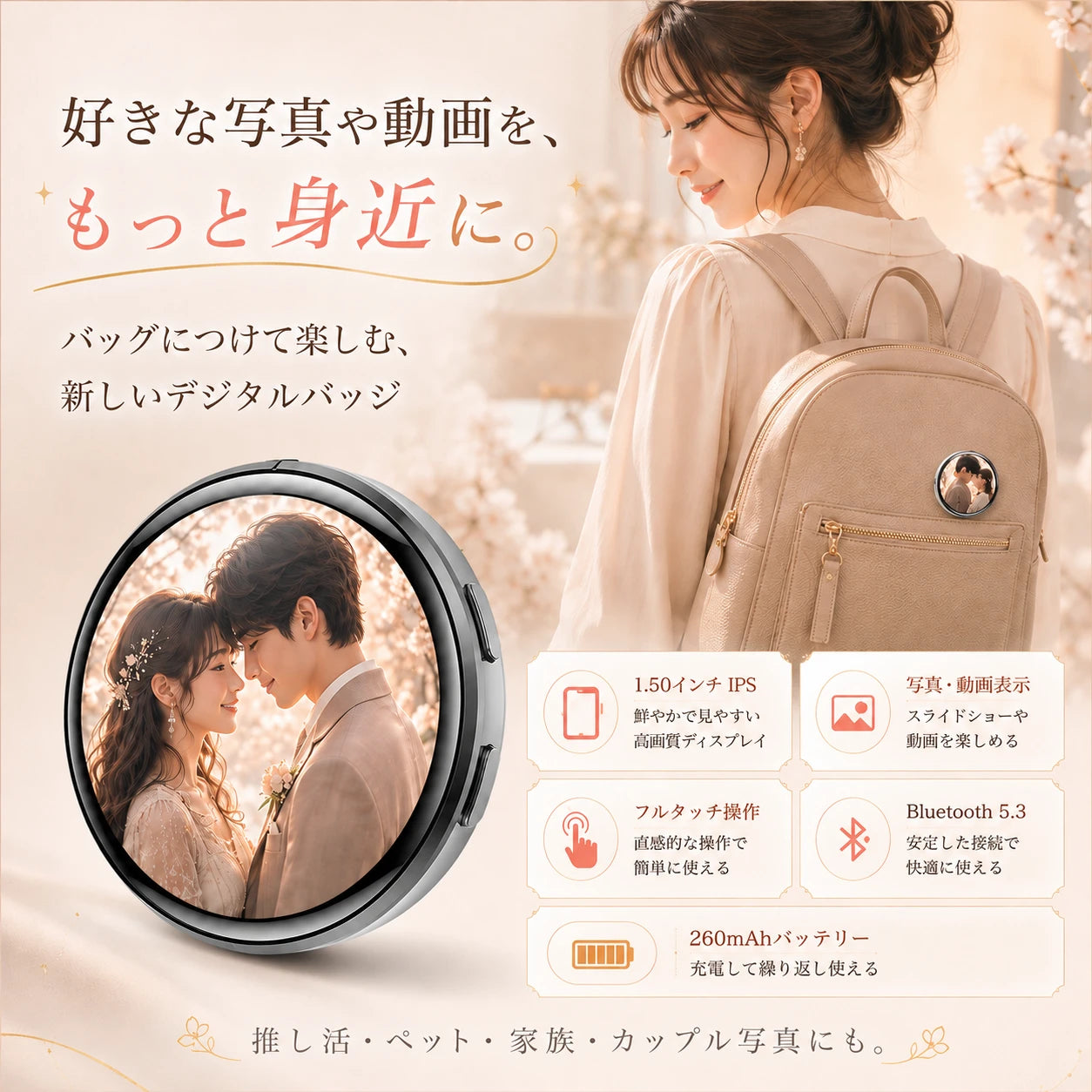 推し活がもっと楽しくなる、動くデジタルバッジ 本日限定 30%OFF