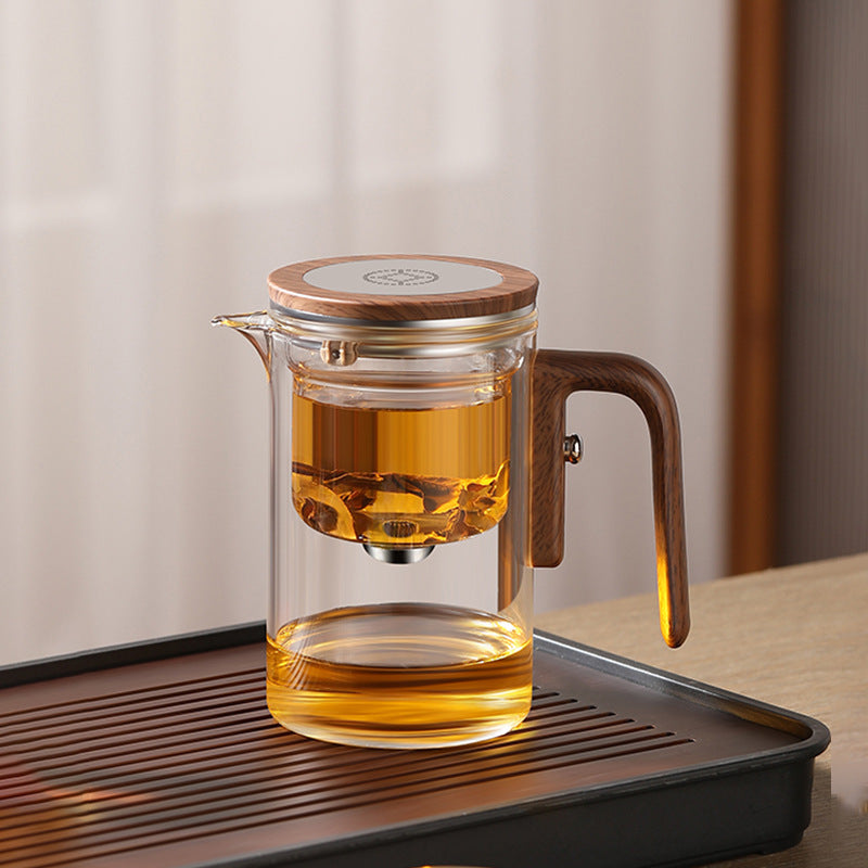 【数量限定】Serenity Tea Pot｜ボタン式ガラスティーポット｜茶葉分離ティーポット